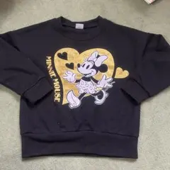 女の子 110cm 裏起毛トレーナー ディズニー ミニーちゃん