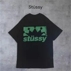old stussy tシャツ 黒タグ センターロゴ 希少デザイン 短丈 y2k