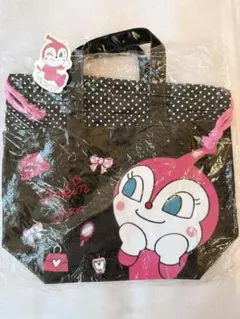 ドキンちゃん　トートバッグ　黒　アンパンマンミュージアム