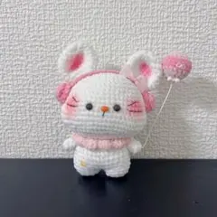 かわいい猫、編み物 ハンドメイド チャーム キーホルダー ストラップ あみぐるみ