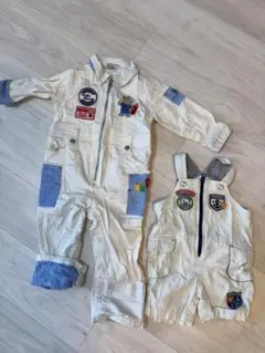 【豪華ミキハウス】 ロンパース & サロペット 2枚セット 80・90