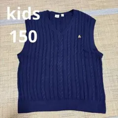 美品 kids GAP ケーブル編みニットベスト 150