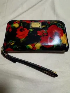 DOLCE&GABBANA 花柄 ラウンドファスナー長財布 ストラップ付のサムネイル