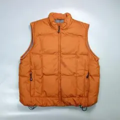 山*悟様 9756 エディーバウアー ダウンベスト オレンジ メンズ XL