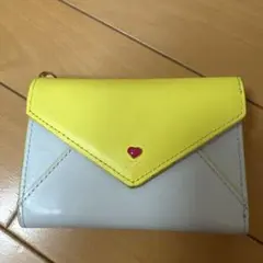 サマンサタバサ　Samantha Thavasa 三つ折り財布 イエロー グレー