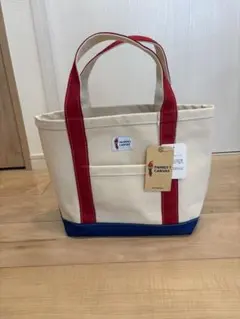 キャプテンサンタ キャンバス トートバッグ バケツ型 赤×生成り 80s 