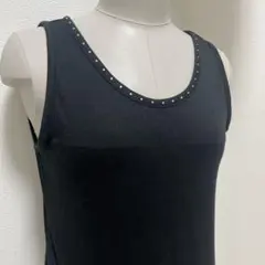 未使用　colza ストーン付き　黒　タンクトップ M