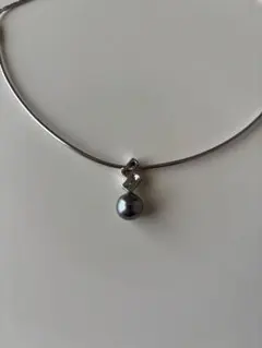 シルバー パール ネックレス