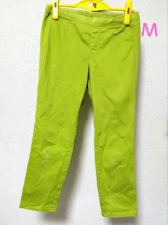 【匿名配送】UNIQLO クロップドパンツ 黄緑 カジュアル