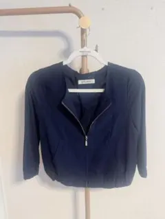 MISCH MASCH ネイビー ジップアップジャケット M リボン ブルゾン