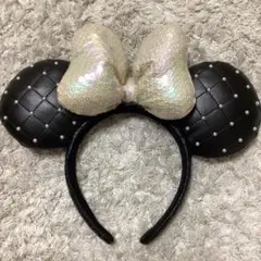 ディズニー カチューシャ ミニー キルティング 黒