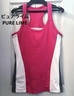 ピュアライム　フィットネスウェア　スポーツウェア　ヨガウェア　タンクトップ