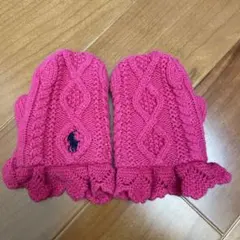 POLO RALPH LAUREN ベビー キッズフリル付きケーブルニット手袋