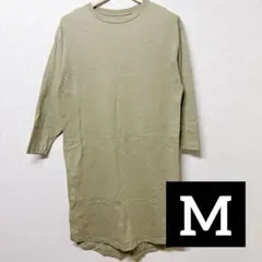 GLOBAL WORK (M)USAコットン クルーネック チュニックTシャツ