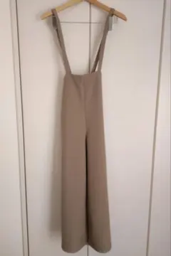 gu ジーユー サロペットワイドパンツ オールインワン ベージュ 春夏 s