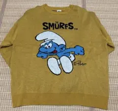 THE SMURFSのセーター★カラシ色