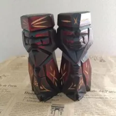 ニポポ人形　北海道民芸品　アイヌ木彫