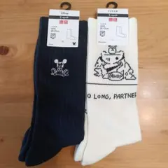 UNIQLOディズニーコラボ長場雄　ミッキー＆ピクサー　靴下2足 25-27cm