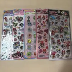 【正規品】パワパフガールズ シール 5枚セット うるちゅる おはじき パワパフ
