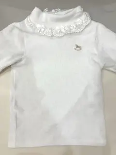 Cottoll フリル付きタートルネックシャツ 長袖 90サイズ