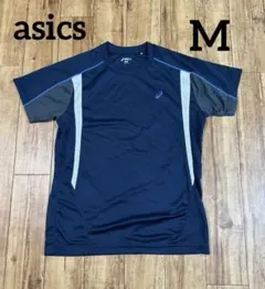 asics M ネイビー ショートスリーブ Tシャツ　テニス　バレー