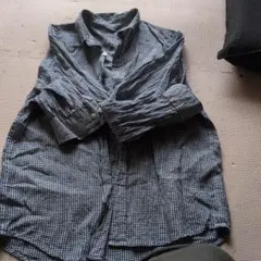 無印　ギンガム 長袖シャツ　メンズＳ