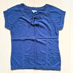 コンクエスト　40号　Tシャツ　ネイビー　紐　リボンのサムネイル