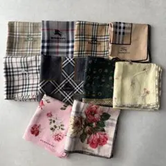 d*9様 BURBERRY バーバリー　ハンカチ　10枚セット　ノバチェック　花