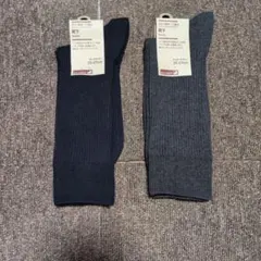 無印良品 足なり直角 リブ編み 靴下 2足セットのサムネイル