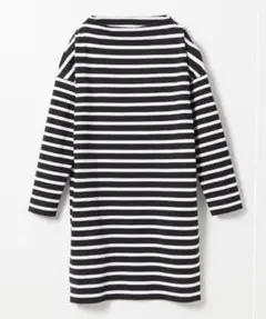 トラディショナルウェザーウェア白黒ボーダーボートネックワンピース