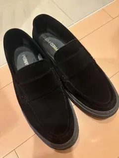 FRED PERRY スエード ローファー ブラックのサムネイル