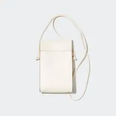 UNIQLO ユニクロ　レザータッチミニツールショルダーバッグ　ホワイト