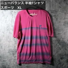 ニューバランス NB 半袖Tシャツ ピンク スポーツ ドライ素材　XLのサムネイル