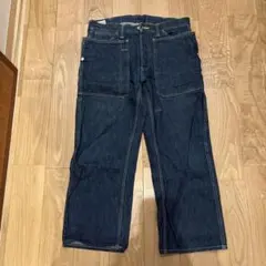 ササフラス sassafrass ダークブルー ワイドレッグデニムパンツのサムネイル