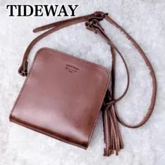 【良品✨】TIDEWAY タイドウェイ ショルダーバッグ ブラウン タッセル