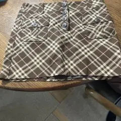 バーバリー ブラウン系チェック タイトスカート