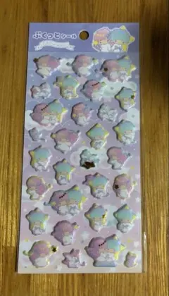 【新品】ダイソー ぷくっとシール サンリオ リトルツインスターズ