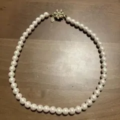 パール風 一連ネックレス ビジュー付き