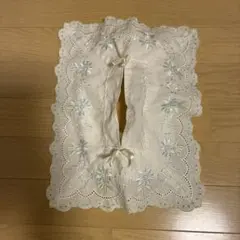 花刺繍ティッシュボックスカバー