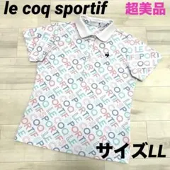 【超美品】ルコックゴルフ レディース 半袖ポロシャツ 総柄 サイズLLのサムネイル