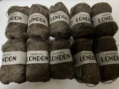 LONDON 毛糸 50g ブラウン系 10玉