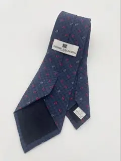 ピエール　バルマン　 ネイビー 花柄 ネクタイ　シルク　ブランド　美品