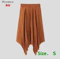 美品UNIQLO × JW ANDERSON デザインヘムスカート S ブラウン