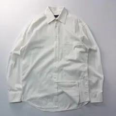 ビンテージ古着イタリア製 異素材 立体 トラッド レトロ ドレス 白 ワイシャツ
