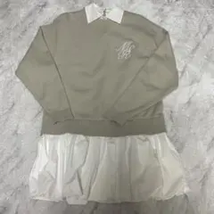 Mystrada ニットシャツ ドッキングワンピース マイストラーダ