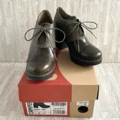 CAMPER レースアップ 厚底 革靴 EU38 US8(24cm) カーキのサムネイル