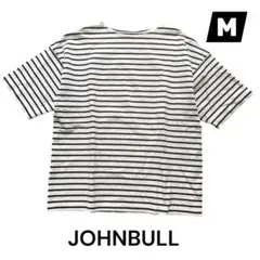 ジョンブル厚手ボーダーTシャツMメンズ白黒カットソーJOHNBULLのサムネイル