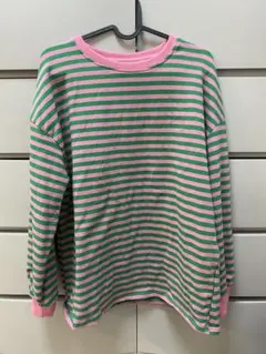 ピンク　ボーダー　トップス