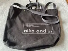 niko and ... 黒 トートバッグ