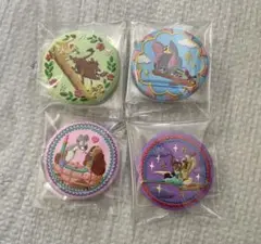 ディズニー　刺繍缶バッジ　4個セット
